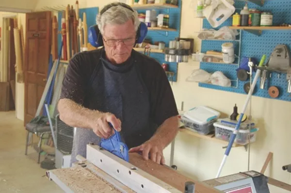 Bill Hughes, a flute-making teacher at Pioneer Craft House