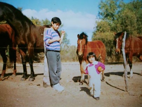 FABIAN ESPINDOLA & HIS SISTER GROWING UP IN MERLO, ARGENTINA - COURTESY FABIAN ESPINDOLA