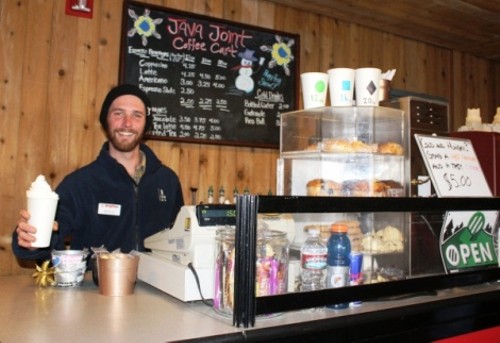 Java Joint owner Mike Quigley always has a tasty latte at the ready. - WINA STURGEON