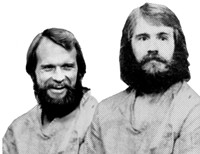 Ron and Dan Lafferty as pictured in the Deseret News and The Salt Lake Tribune during the coverage of their crime.