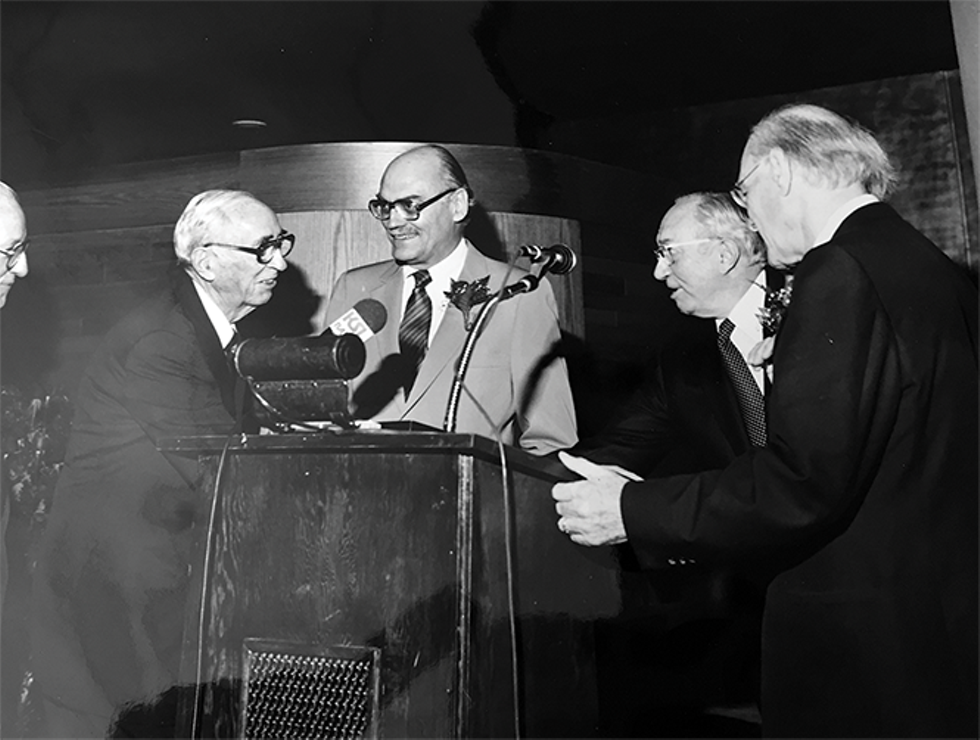 O.C. Tanner, center, at the 1979 dedication of Symphony Hall - ABRAVANEL HALL ARCHIVAL