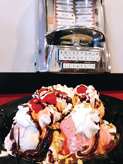 The Walt Mann Sundae at Brigham City’s Peach City drive-in - MIKA LEE AND CAIT LEE