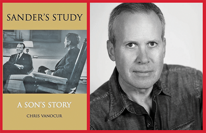 The cover of Sander’s Study, showing Sander Vanocur in a meeting with President John F. Kennedy. | - Chris Vanocur, a Utah-based journalist and author of Sander’s Study: A Son’s Story.