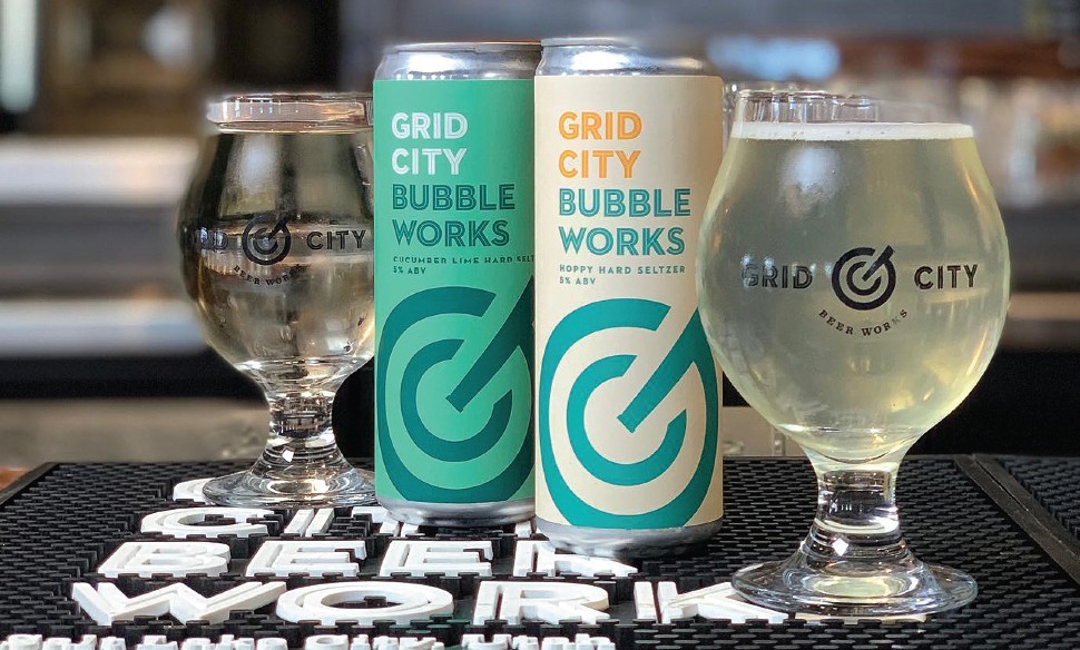 Grid City Bubble Works Hard Seltzers come in a can to-go or at the brew pub on tap. - COURTESY PHOTO