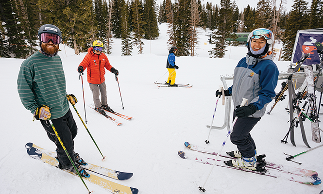 “Skiing alone [isn’t] as much fun as skiing with a partner.” - —Junior Bounous