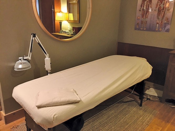East West’s treatment rooms offer patients a serene, calming experience.