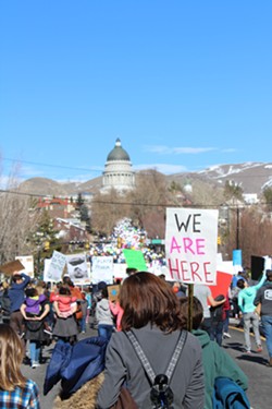 A record number of Utahns came out to support refugee rights on Saturday. - ENRIQUE LIMÓN