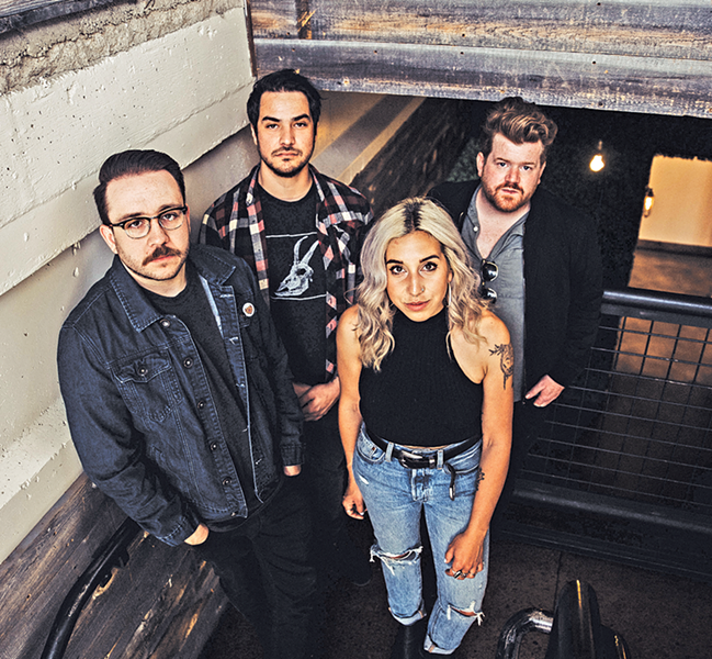 Left to right: Ken Vallejos, Matt Mascarenas, Sadie O’Neill - and Chase Griffis of City Ghost - AMBER DWYER