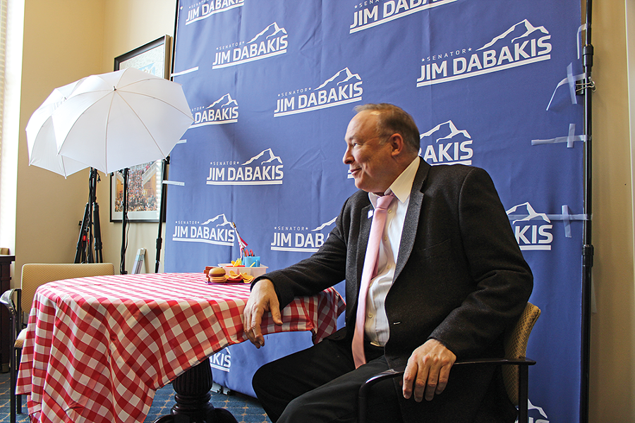 Salt Lake City mayoral hopeful Jim Dabakis says his arguments on the Take 2 podcast allow him to preach his liberal doctrine to a conservative choir. "We as liberals and progressive people are too silent," he says, adding that he thinks he bests his counterpart, Greg Hughes, most of the time. - ENRIQUE LIMÓN/FILE