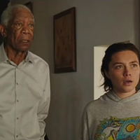 Morgan Freeman and Florence Pugh in A Good Person