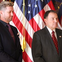 Equality Utah Executive Director Troy Williams (L), is one of 12 members of the governor's newly appointed task force.