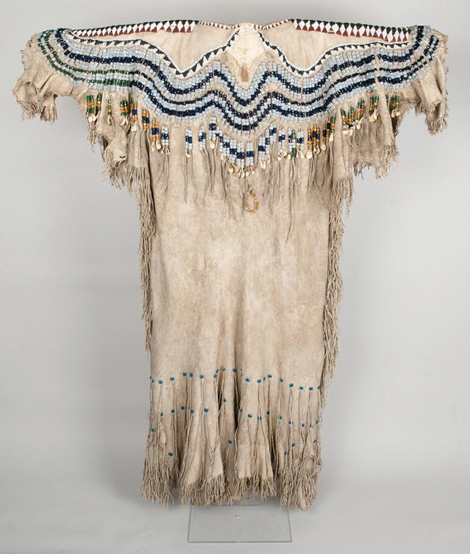 Woman’s elk-hide dress from the Spalding-Allen Collection