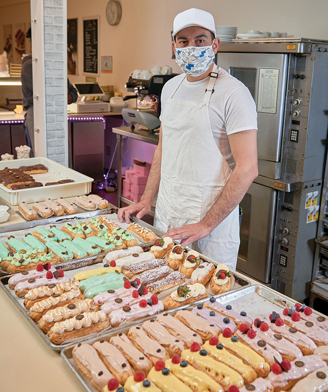 Abdelmaksod Youssef, showcasing his eclairs at Eclair French Pastry - COURTESY PHOTO
