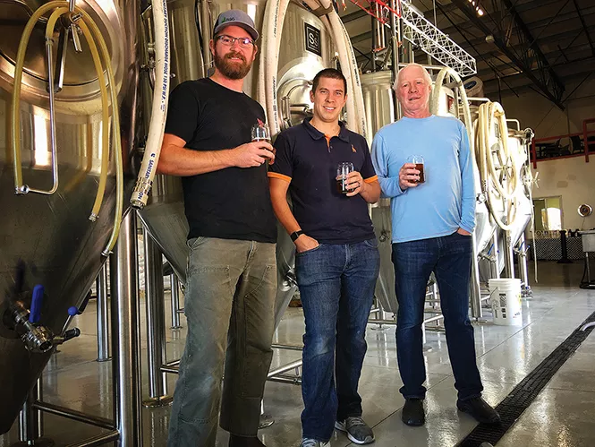 Left to right: Scott Parker, Jeremy Ford and Steve Pruitt of RPM Brewing Co. - MIKE RIEDEL