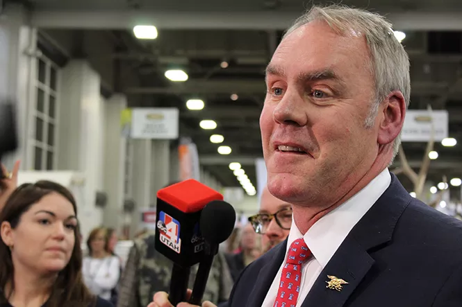 Honey, I Shrunk the Public Lands: During his visit to last month’s Western Hunting & Conservation Expo held at the Salt Palace, Interior Secretary Ryan Zinke said he’d heard “nefarious arguments about mining and oil and gas” in the Bears Ears area. - ENRIQUE LIMÓN