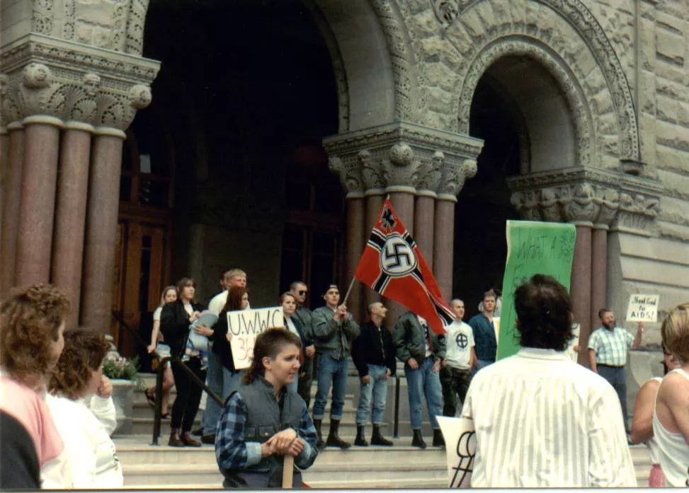 In 1991, when Pride organizers first ended the march at Washington Square, they were met by neo-Nazi protesters. - CONNELL O'DONOVAN