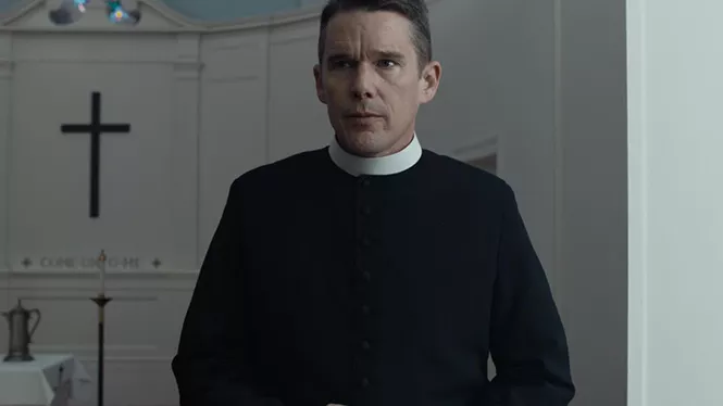 Ethan Hawke in First Reformed - A24 FILMS