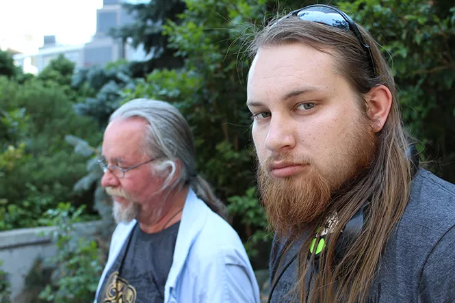 Kent Madsen, left, and husband Alec Higley found themselves in housing limbo while federal funds designated for veterans were frozen. - ENRIQUE LIMÓN