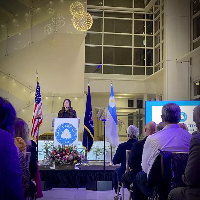SLC Mayor Erin Mendenhall touts pedestrian spaces, affordable housing and downtown Jazz games in annual state of the city address - Vimarsana News
