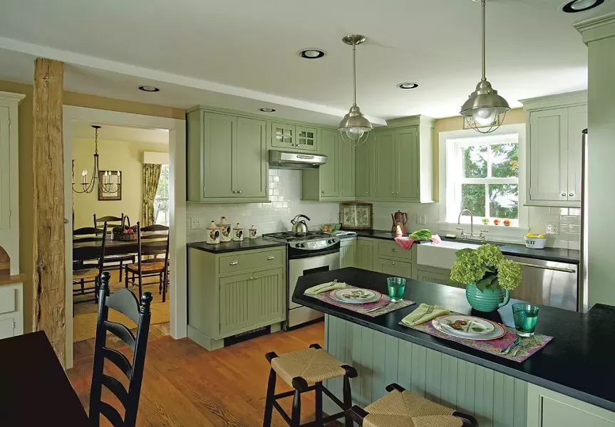 A kitchen in a Dorset home built in the early 1800s - COURTESY OF WENDY JOHNSON, DESIGNS FOR LIVING
