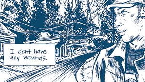 A panel from Jess Ruliffson's comic Invisible Wounds