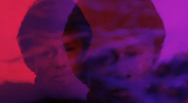 A purple, double-exposed George Chakiris in The Big Cube - WARNER BROS. PICTURES