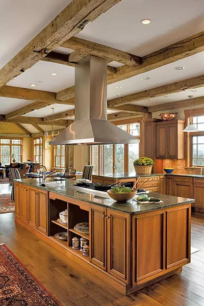 A South Londonderry kitchen featuring cherry cabinetry - COURTESY OF WENDY JOHNSON, DESIGNS FOR LIVING