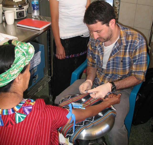Adam Ackerman working in Guatemala, 2012 - COURTESY OF UVM MEDICAL SCHOOL