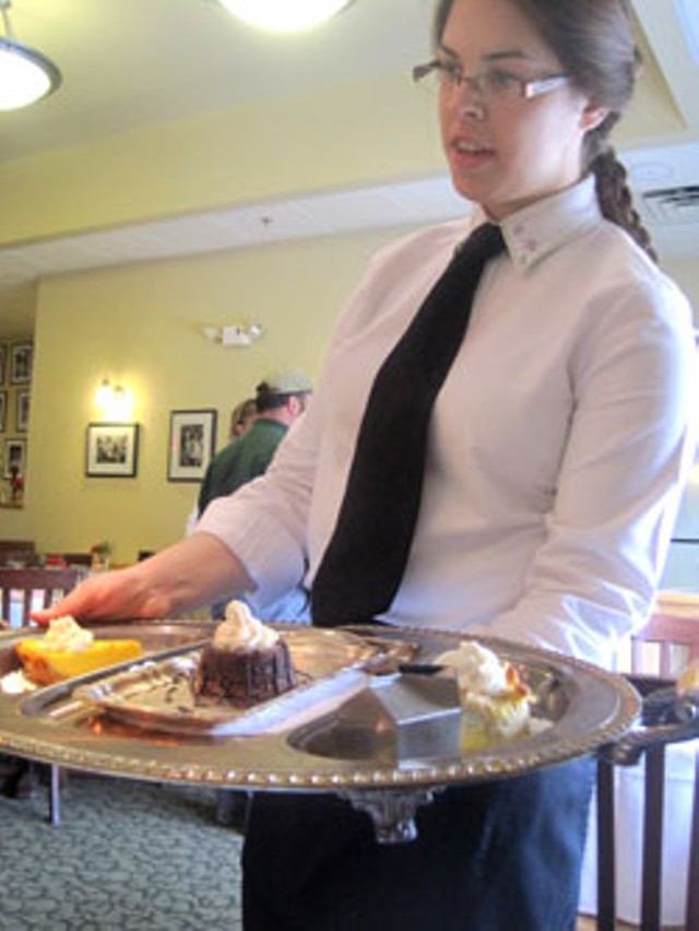Amanda Geil with the dessert tray