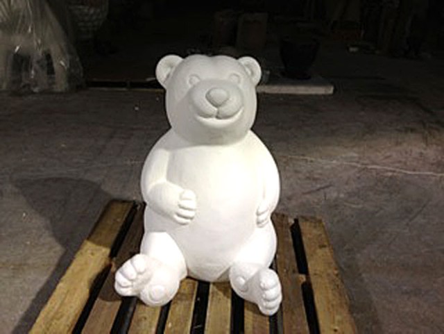 An undecorated bear for "Burlington Bears Its Art"