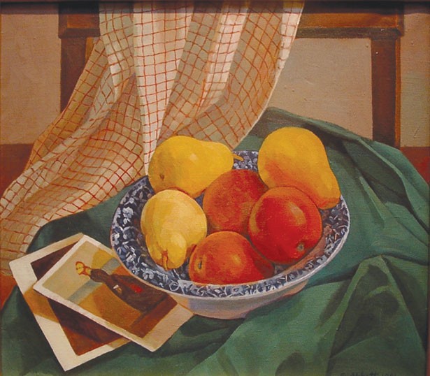 "Apples, Pears, Postcards" by Susan Abbott