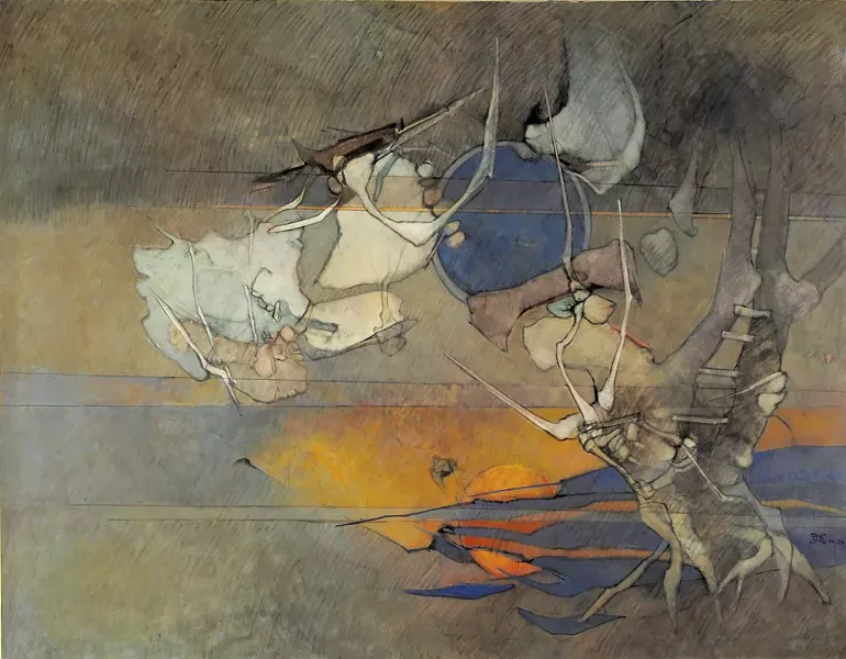 UNTITLED PAINTINGS BY PETER HELLER COURTESY OF BCA CENTER