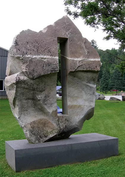 "Balance" by Chris Curtis, outside of Stowe Family Practice - COURTESY OF WEST BRANCH GALLERY & SCULPTURE PARK