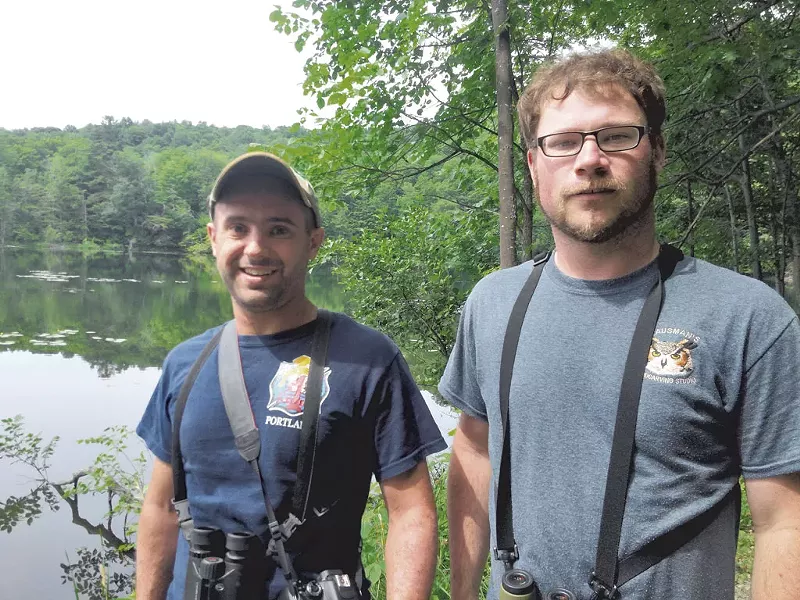 BioBlitz volunteers Zac Cota (left) and Remy Lary - ETHAN DE SEIFE