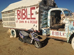 Converted vehicle at Salvation Mountain - PAULA ROUTLY