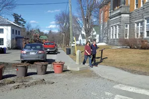 Crossing the border in Derby Line - MARK DAVIS