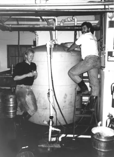 Dave Hartmann and Billy Gault in October, 1992 - PHOTOS COURTESY OF LONG TRAIL BREWING CO.