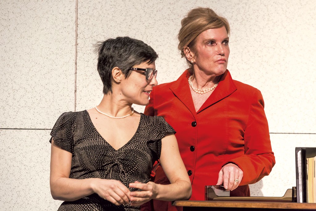 Emer Feeney (left) and Mary Scripps in The Receptionist - OLIVER PARINI