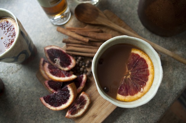Cold? This hot cider cocktail is half tea, half juice, with a shot of booze for fun. - HANNAH PALMER EGAN