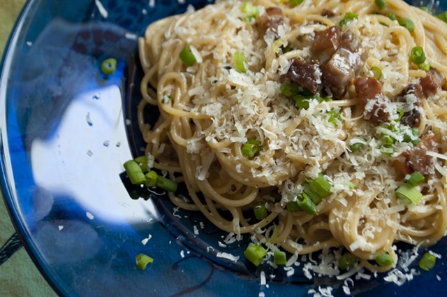 Classic spaghetti alla carbonara - HANNAH PALMER EGAN