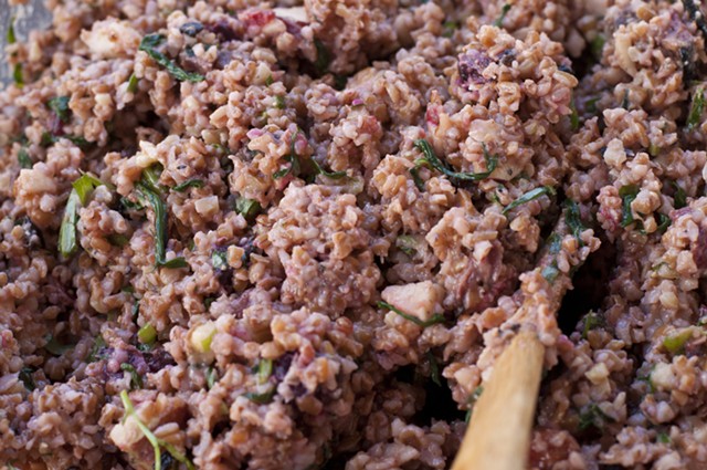 Served cool, this grains-and-veg dish is great as a side plate or salad. - HANNAH PALMER EGAN