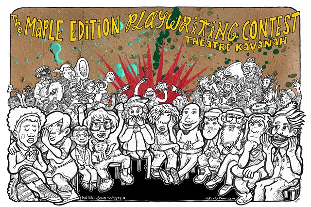 Illustrator Ivan Klipstein's poster design for Theatre Kavanah's "JPP Playwriting Contest — Maple Edition" event - COURTESY OF IVAN KLIPSTEIN
