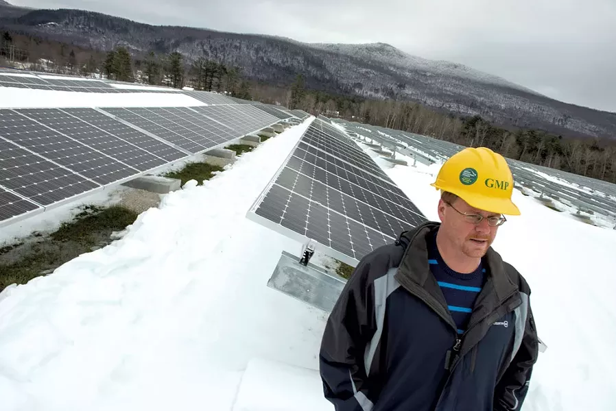 Kirk Shields at Stafford Hill Solar Farm - CALEB KENNA