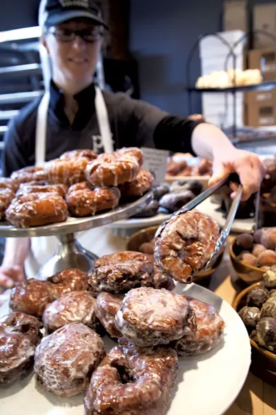 Lara Atkins and apple fritters - MATTHEW THORSEN