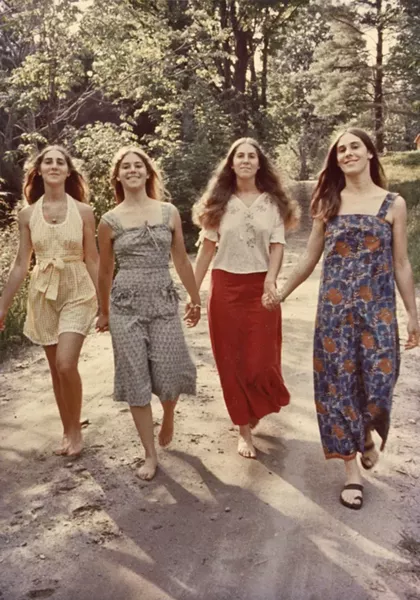 Left to right: sisters Joanne, Maggie, Elizabeth and Katy Lesser in 1974 - COURTESY OF KATY LESSER