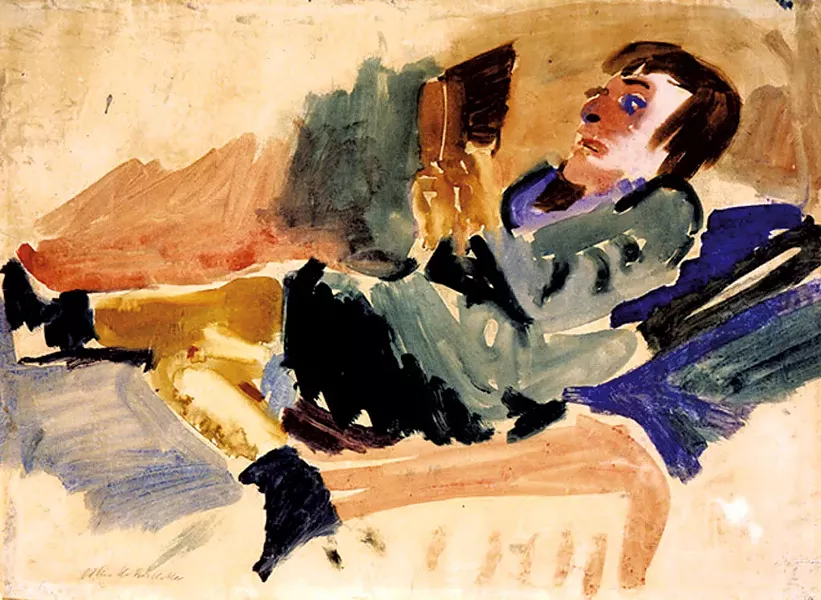 "Lesende" by Oskar Kokoschka