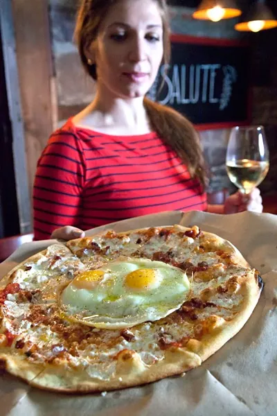 Meghan Polus with pane frattau - MATTHEW THORSEN