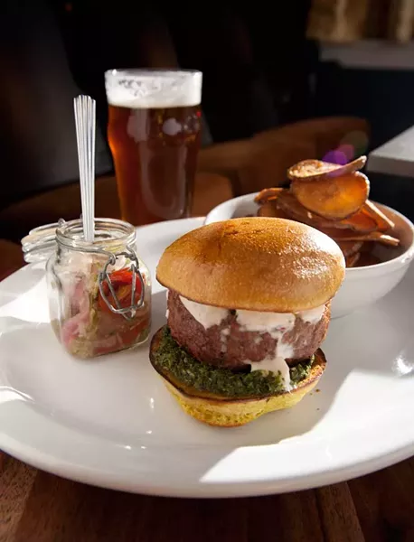 Moroccan-spiced lamb burger - MATTHEW THORSEN