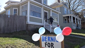 Sen. Bernie Sanders' first house party in New Hampshire earlier this month.