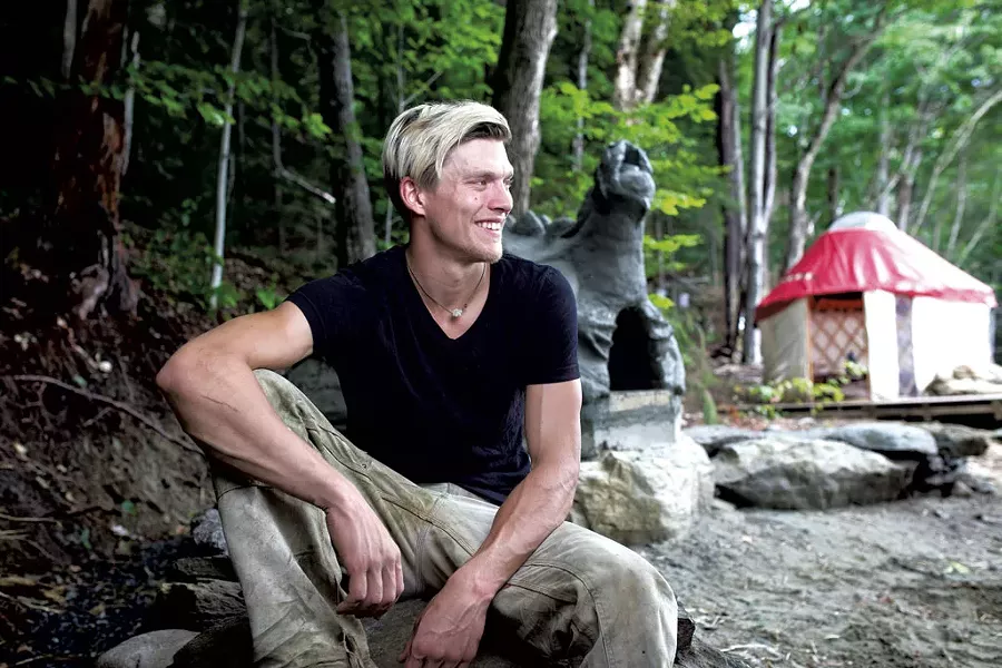 Otto Pierce on his property in Stockbridge - BEN DEFLORIO